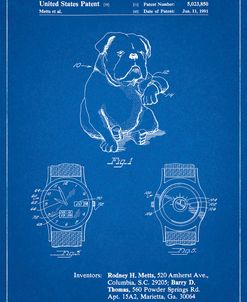 PP784-Blueprint Dog Watch Clock Patent Poster