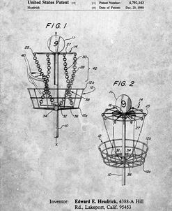 PP783-Slate Disk Golf Basket 1988 Patent Poster