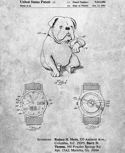 PP784-Slate Dog Watch Clock Patent Poster