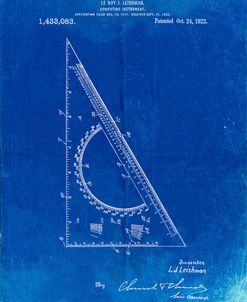 PP786-Faded Blueprint Drafting Triangle 1922 Patent Poster