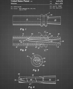 PP789-Black Grid Duck Call Patent Poster