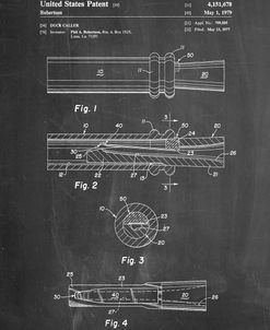 PP789-Chalkboard Duck Call Patent Poster