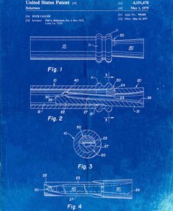 PP789-Faded Blueprint Duck Call Patent Poster