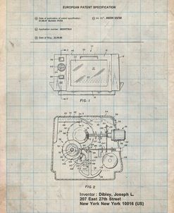 PP791-Antique Grid Parchment Easy Bake Oven Patent Poster