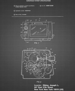 PP791-Black Grid Easy Bake Oven Patent Poster