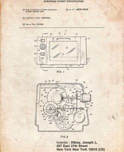 PP791-Vintage Parchment Easy Bake Oven Patent Poster