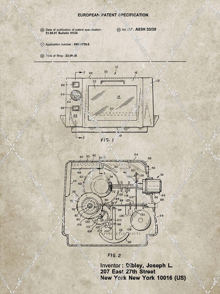PP791-Sandstone Easy Bake Oven Patent Poster