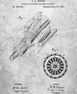 PP793-Slate Edison Dynamo Electrical Generator Patent Print