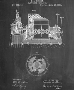 PP794-Chalkboard Edison Electrical Generator Patent Art