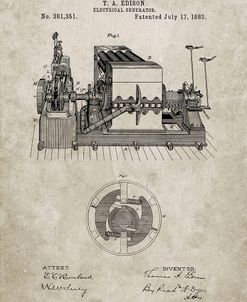PP794-Sandstone Edison Electrical Generator Patent Art