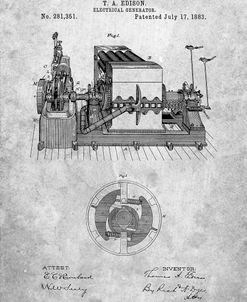 PP794-Slate Edison Electrical Generator Patent Art