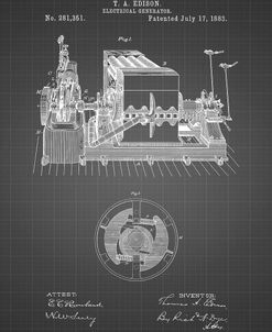PP794-Black Grid Edison Electrical Generator Patent Art