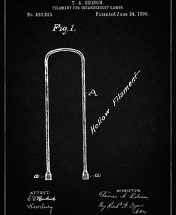 PP795-Vintage Black Edison Filament Art