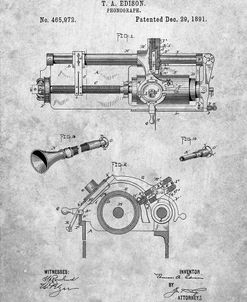PP798-Slate Edison Phonograph Patent Poster