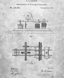 PP799-Slate Edison Printing Telegraph Patent Art