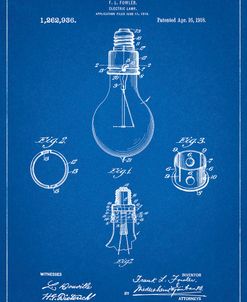 PP800-Blueprint Electric Lamp Patent Poster