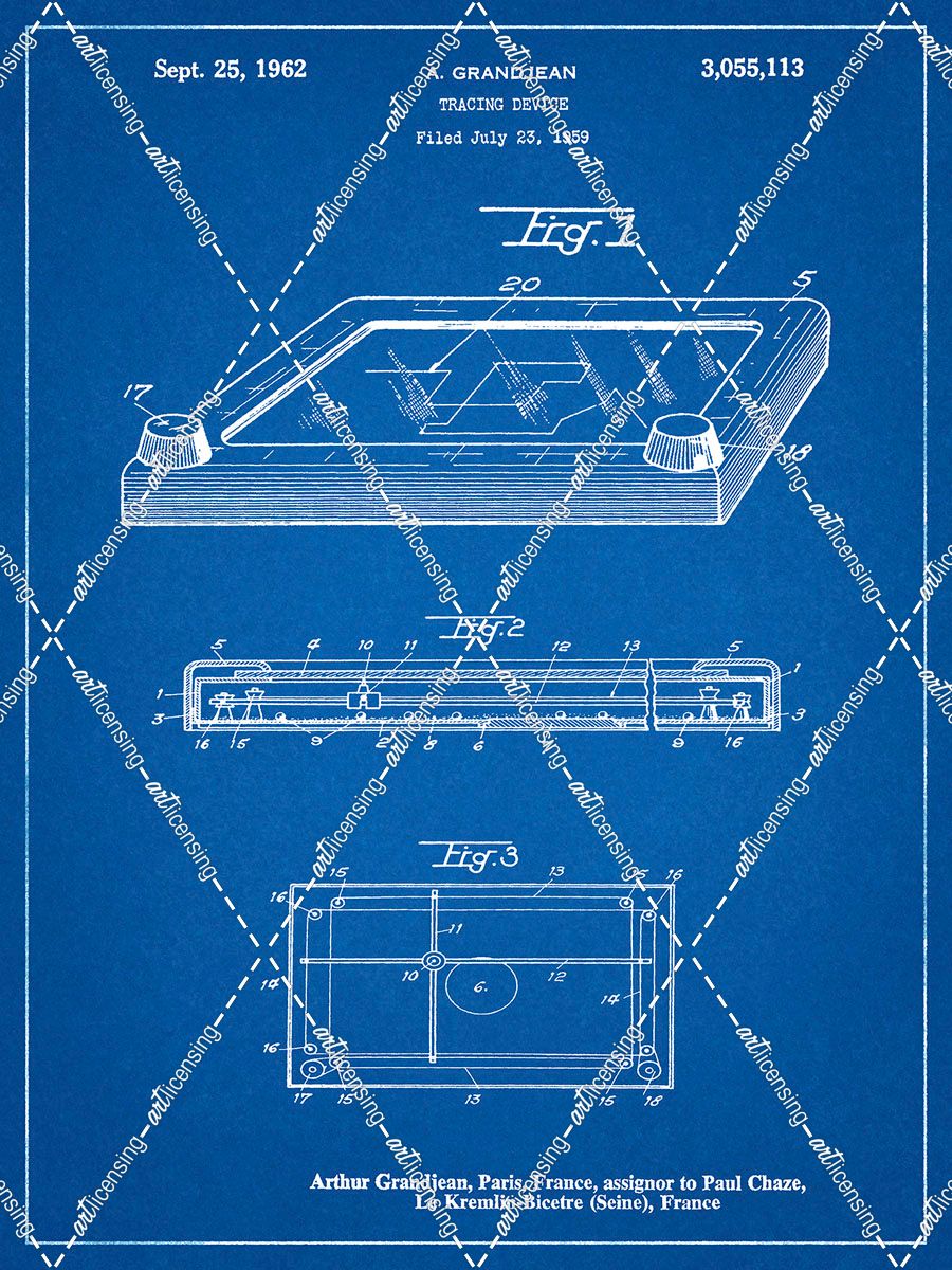 PP802-Blueprint Etch A Sketch Poster Poster