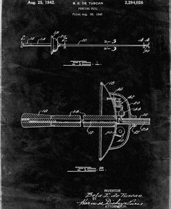 PP806-Black Grunge Fencing Sword Patent Poster