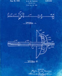 PP806-Faded Blueprint Fencing Sword Patent Poster