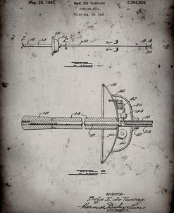 PP806-Faded Grey Fencing Sword Patent Poster