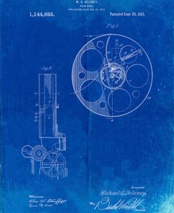 PP807-Faded Blueprint Film Reel 1915 Patent Poster