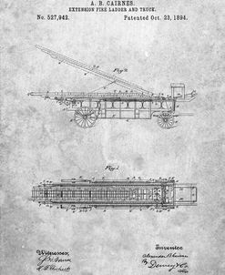 PP808-Slate Fire Extension Ladder 1894 Patent Poster