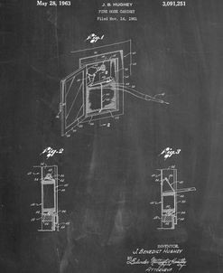 PP809-Chalkboard Fire Hose Cabinet 1961 Patent Poster