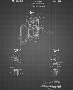 PP809-Black Grid Fire Hose Cabinet 1961 Patent Poster