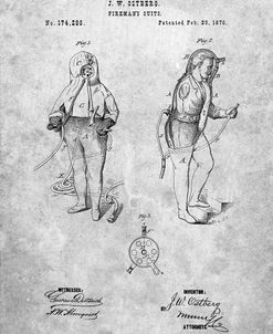 PP810-Slate Firefighter Suit 1876 Patent Print