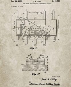 PP813-Sandstone First Integrated Circuit Patent Poster