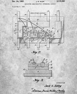 PP813-Slate First Integrated Circuit Patent Poster