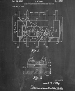 PP813-Chalkboard First Integrated Circuit Patent Poster