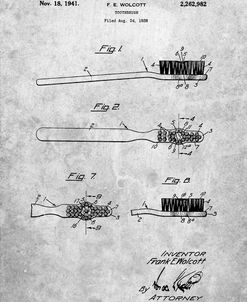PP815-Slate First Toothbrush Patent Poster