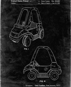 PP816-Black Grunge Fisher Price Toy Car Patent Poster