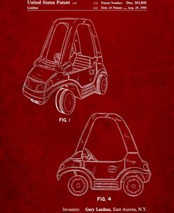 PP816-Burgundy Fisher Price Toy Car Patent Poster