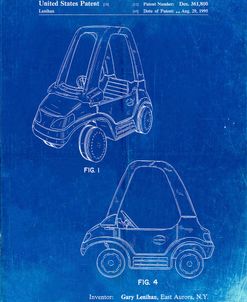 PP816-Faded Blueprint Fisher Price Toy Car Patent Poster