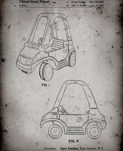 PP816-Faded Grey Fisher Price Toy Car Patent Poster