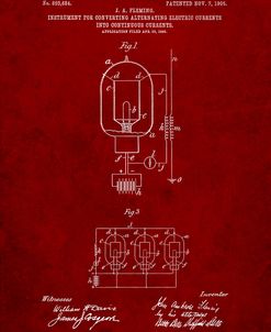 PP817-Burgundy Fleming Valve Patent Poster