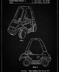 PP816-Vintage Black Fisher Price Toy Car Patent Poster