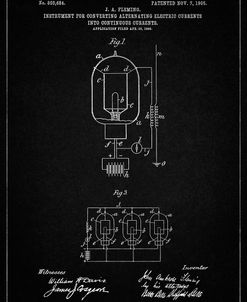 PP817-Vintage Black Fleming Valve Patent Poster