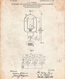 PP817-Vintage Parchment Fleming Valve Patent Poster