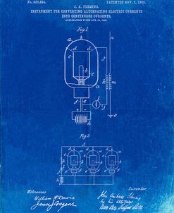 PP817-Faded Blueprint Fleming Valve Patent Poster