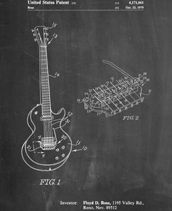PP818-Chalkboard Floyd Rose Guitar Tremolo Patent Poster