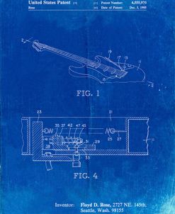 PP819-Faded Blueprint Floyd Rose Tremolo Patent Poster