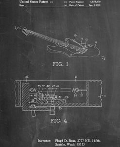 PP819-Chalkboard Floyd Rose Tremolo Patent Poster