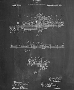 PP820-Chalkboard Flute 1908 Patent Poster