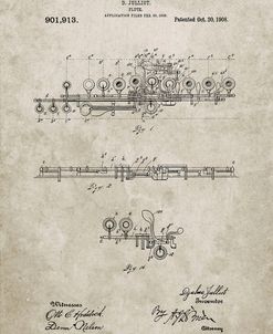 PP820-Sandstone Flute 1908 Patent Poster