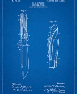 PP822-Blueprint Folding Hunting Knife 1902 Patent Poster