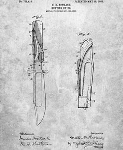 PP822-Slate Folding Hunting Knife 1902 Patent Poster