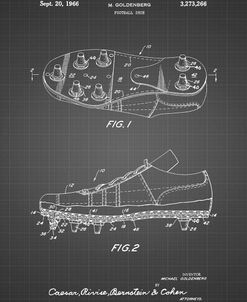 PP824-Black Grid Football Cleat Patent Print